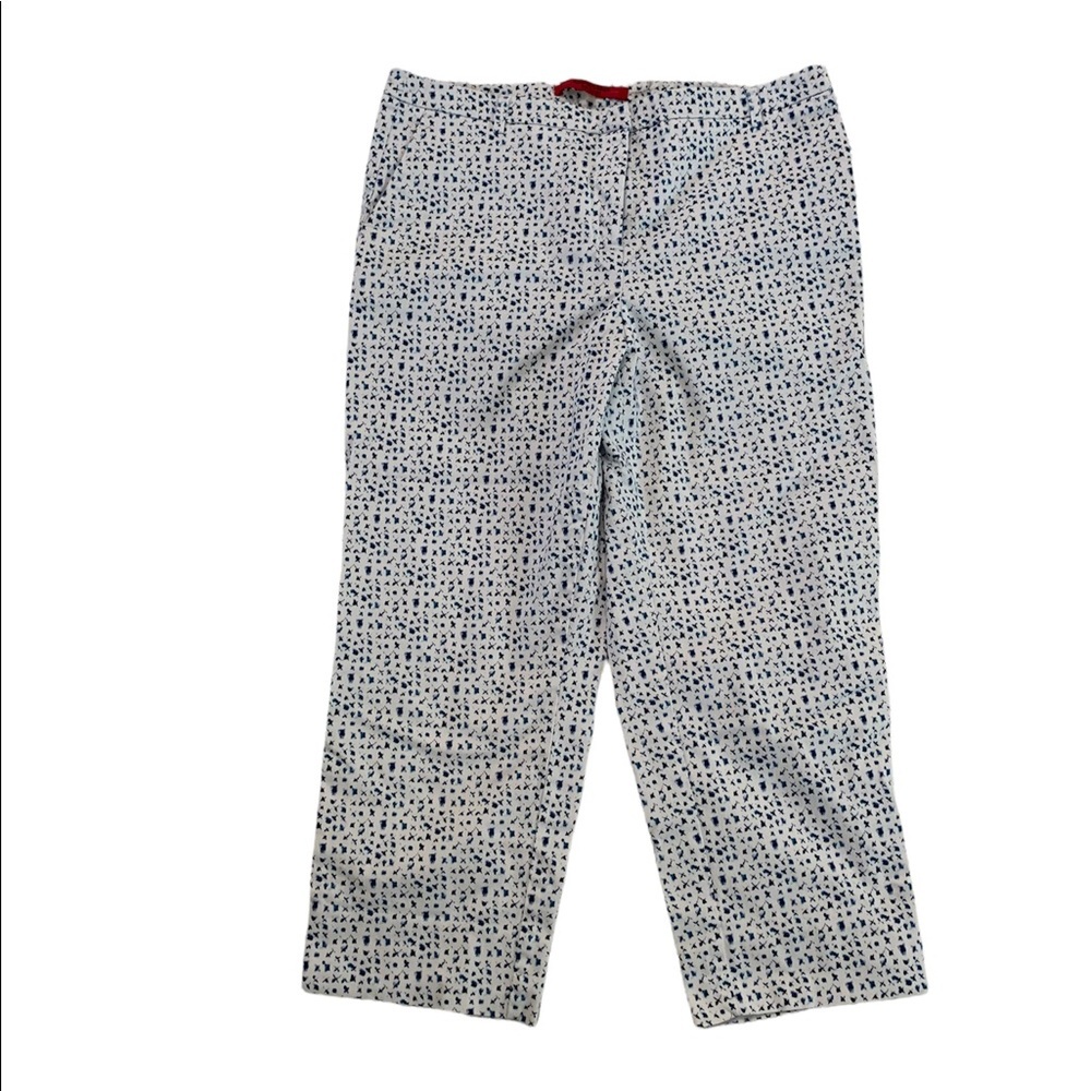 Ruby Rd. Women’s White and Blue Capri Pants Size 10